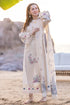 QALAMQAR-3PC CHIKANKARI LAWN EMBROIDERED WITH ORGANZA EMBROIDERED DUPATTA LEH-4521