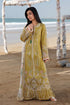 QALAMQAR-3PC LAWN CHIKENKARI EMBROIDERED SHIRT WITH CHIFFOON PRINT DUPATTA LEH-4758