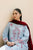 ZAHRA SHAHJAHAN-3PC DHANAK EMBROIDERED SUIT LEH-4215
