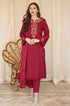 AISLING-3PC DHANAK EMBROIDERED SUIT LEH-0114