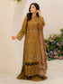 MAHNUR-3PC LAWN LASEWORK EMB SHIRT WITH CHIFFON PRINTED DUPATTA LEH-4706
