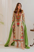 VINTAGE-3PC LAWN EMBROIDERED SHIRT WITH CHIFFON TYE&DYE DUPATTA LEH-4636