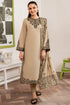 GARNET-3PC DHANAK EMBROIDERED SUEIT LEH-3155